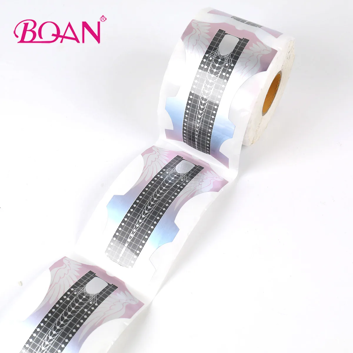 

2020 500pcs Very Long Acrylic Reusable Gel Nail Form Paper Private Label Dual Nail Art Form Butterfly Nail Forms