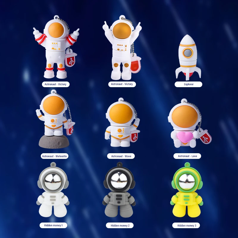 

jaster Astronaut Pvc usb flash drive Mystery Box 16gb 32gb cartoon memory stick Blind Box cool gadgets u disk