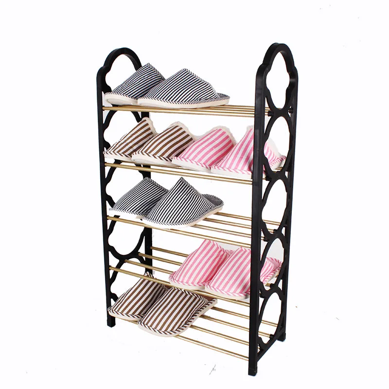 
Factory wholesale cheap five-layer simple assembly plastic shoe rack 
