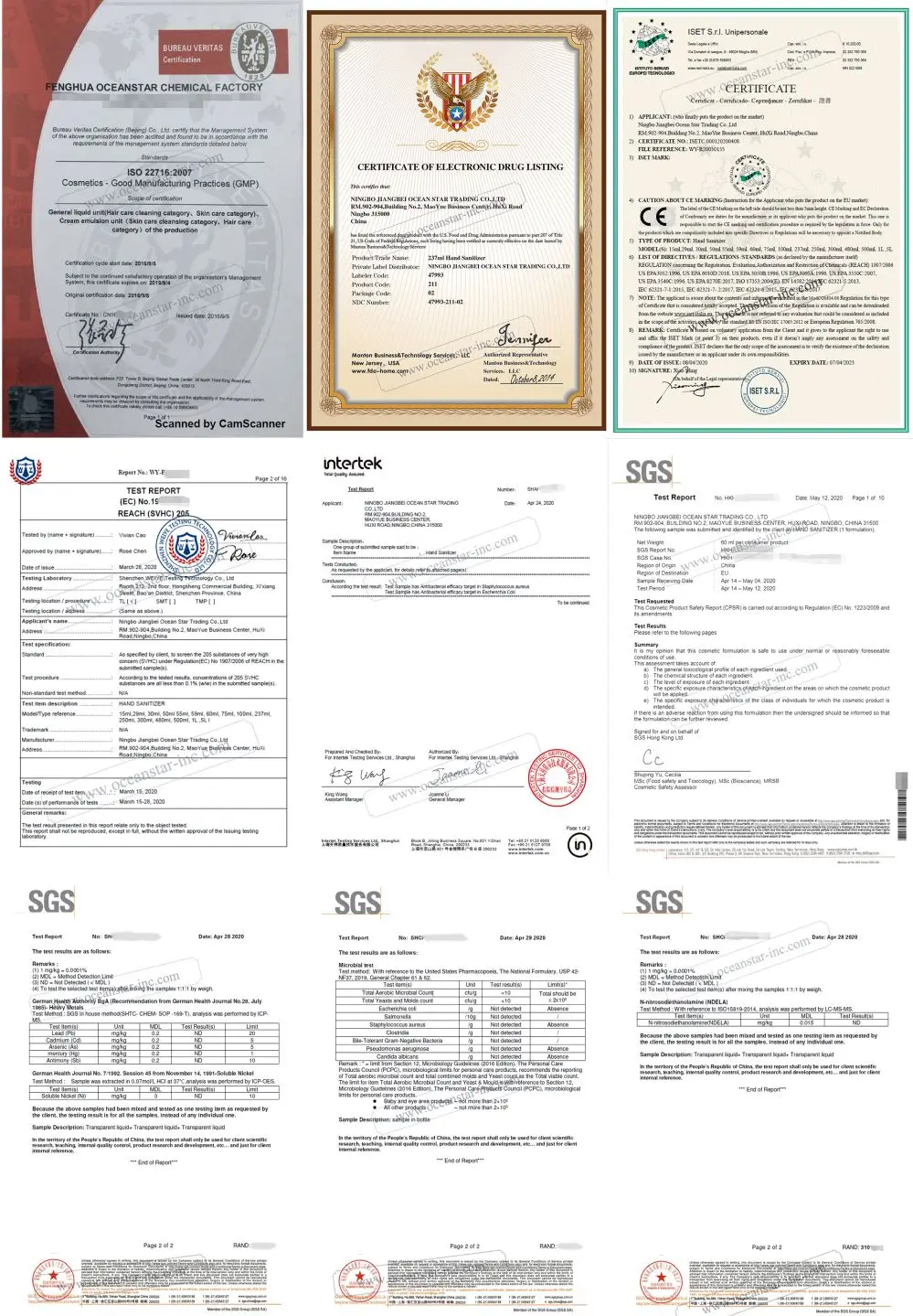 sanitizer Certification