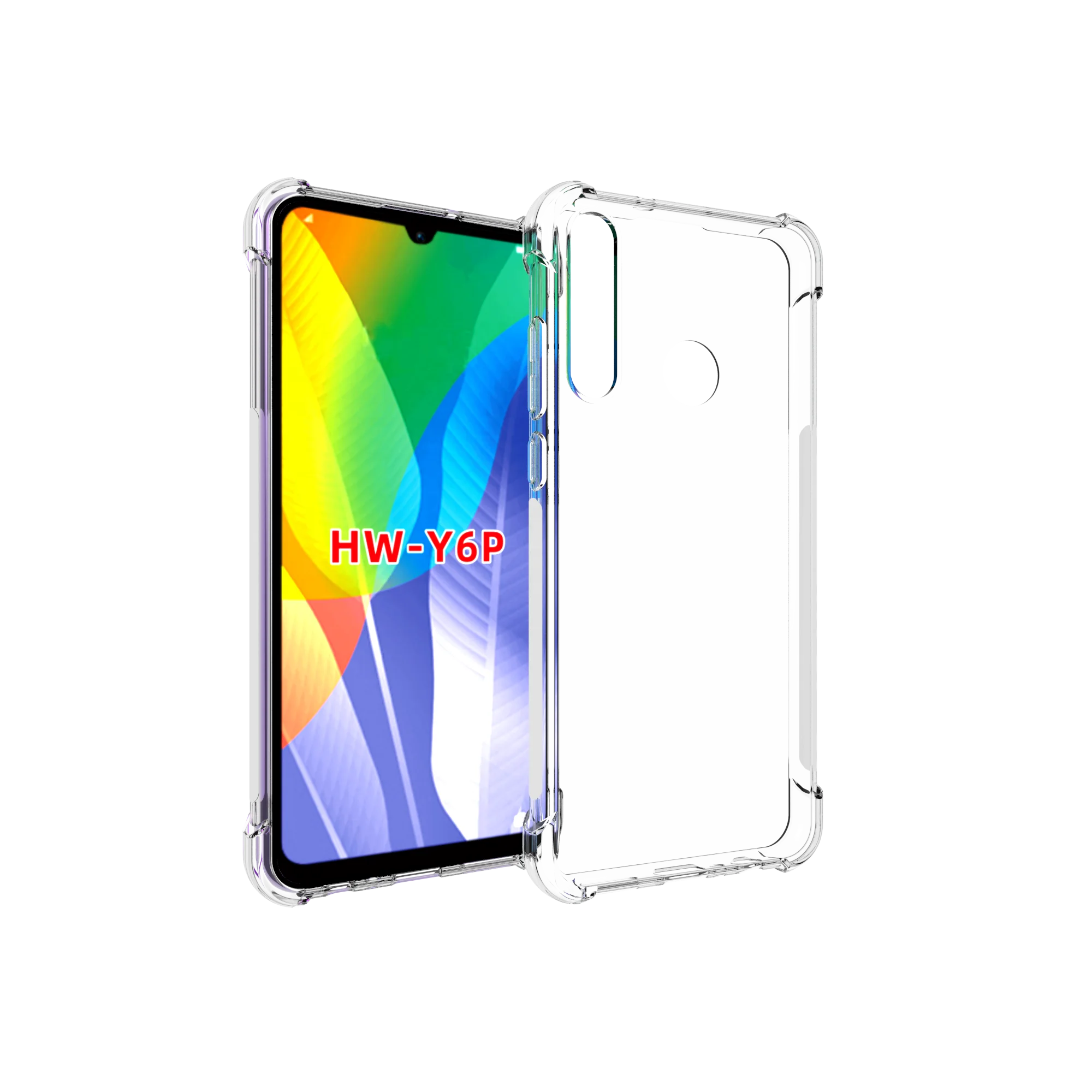 

Shockproof Clear Slim case for huawei y5p Perfect Fit soft tpu shockproof phone case cover for huawei y6p, Transparent