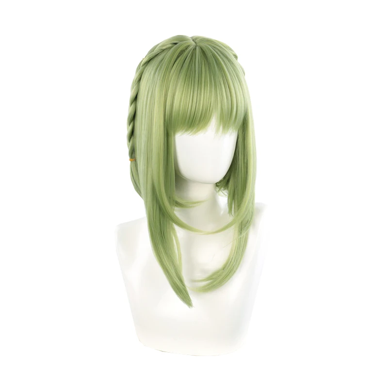 

Mixed Green Long Straight Synthetic Hair Fine Ponytail Natural Rose Net Lolita Japanese Cosplay Party Sweet Wigs, Pic showed
