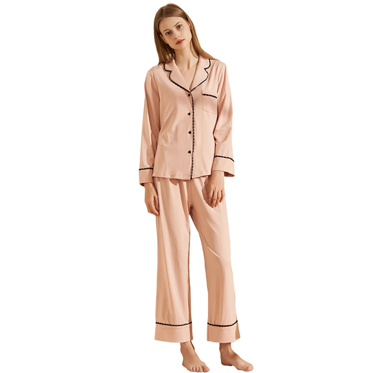 

New Arrival Pajamas Sleepwear Solid Leisure Wear Pyjamas Winter Home Wear Set Pajamas-cotton for Women