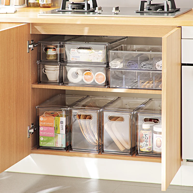 

Hot selling plastic drawer stackable storage organizers, Transparennt