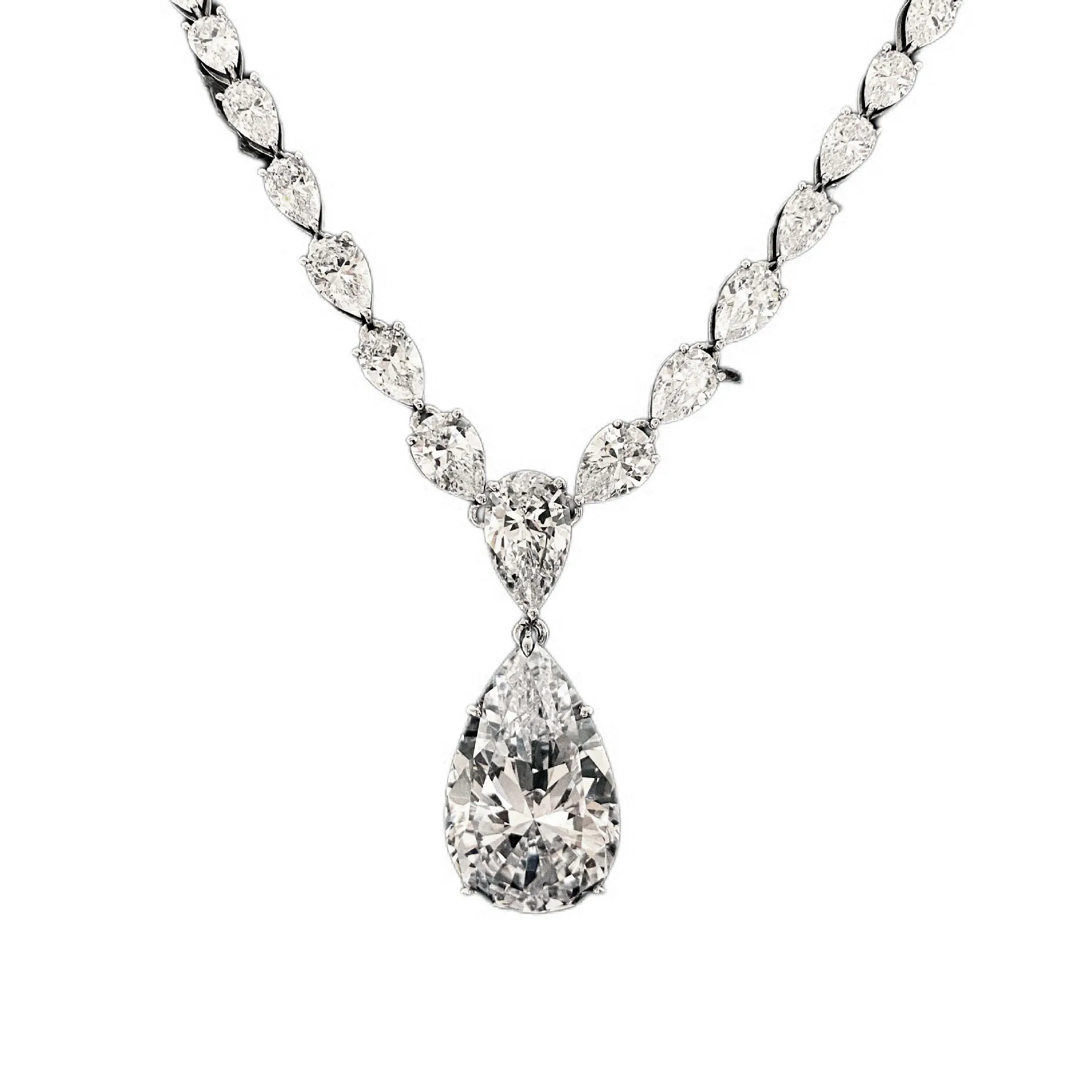 

Luxury 925 Sterling Silver Created Moissanite Necklace