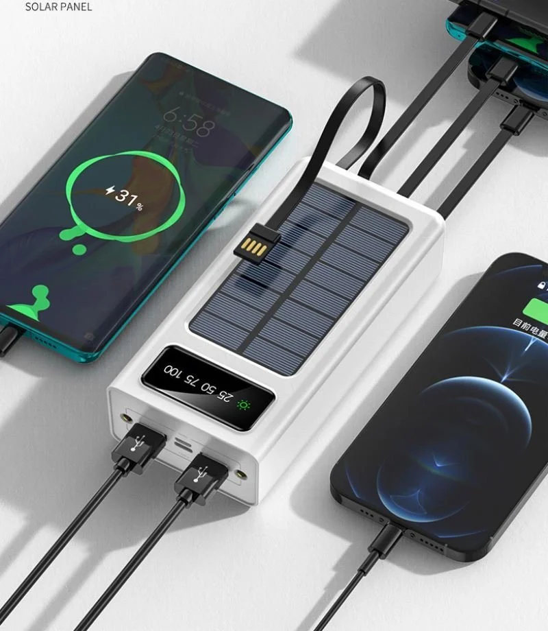 

Portable solar phone charger waterproof solar panel power bank 30000mah 20000mah 10000mah powerbank solar energy power bank