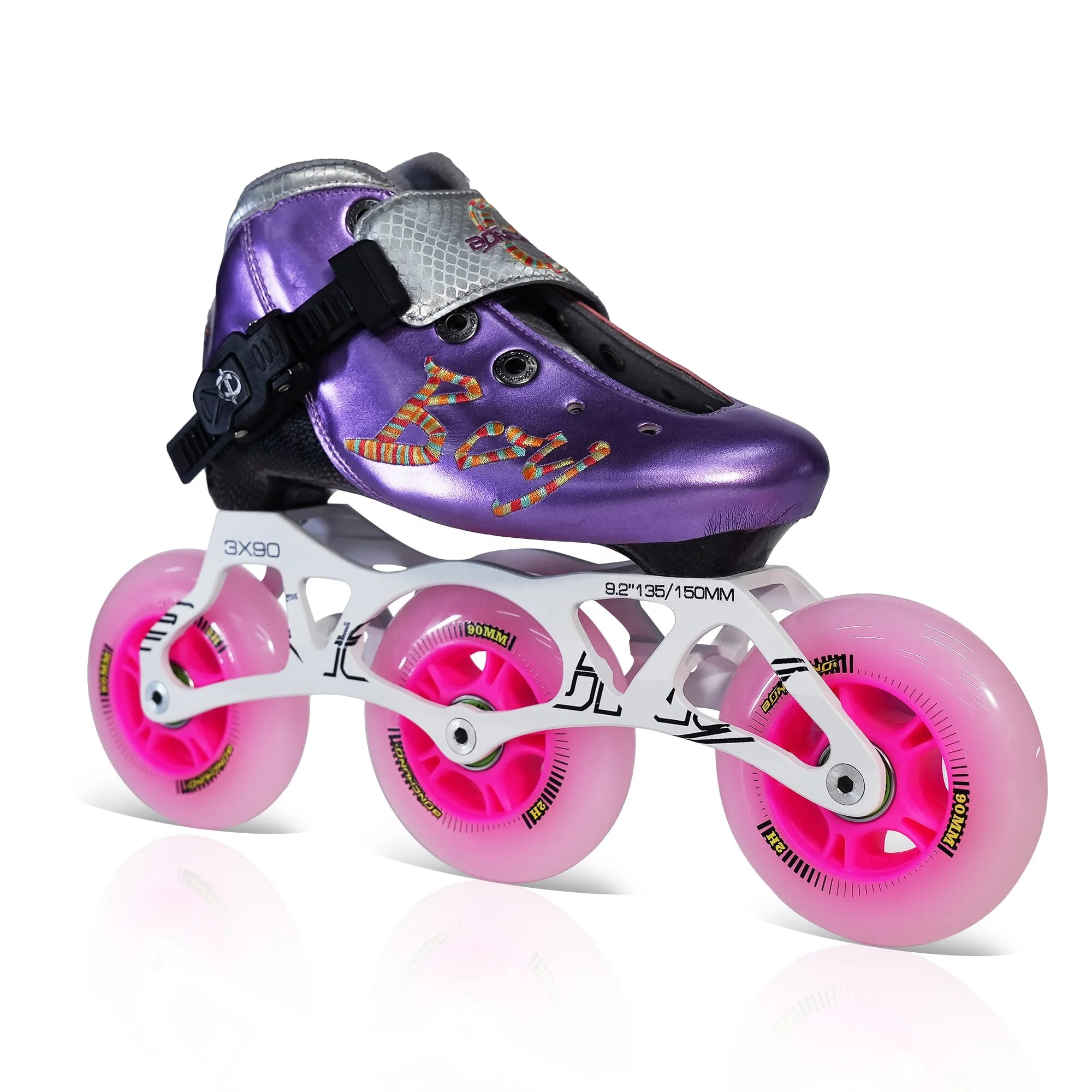 

CNC Frame carbon fiber speed inline skate wheel 125mm 110mm 100mm Kids 3 big 110mm wheels 1 pcs shipping speed skates shoes