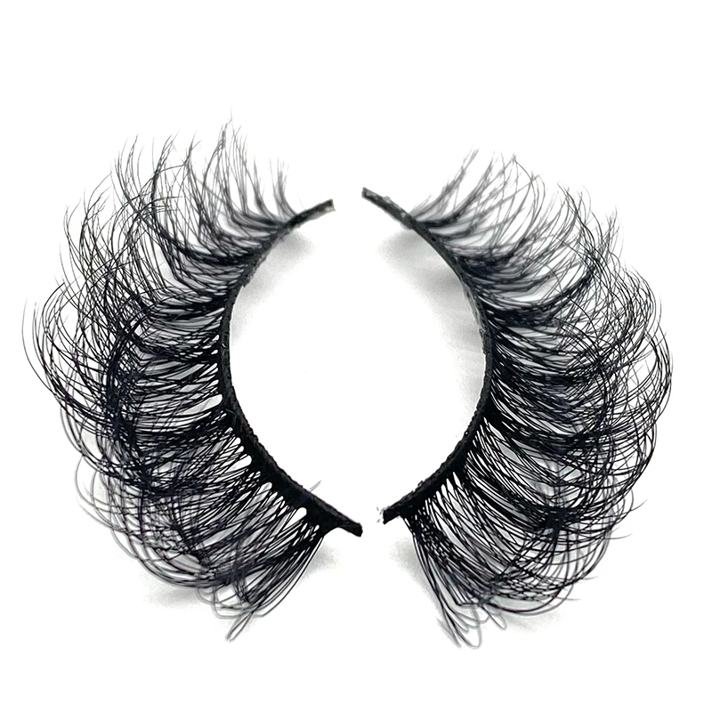 Custom logo Private Label DD Curl Russian Curly Full Strip Eyelashes Wholesale