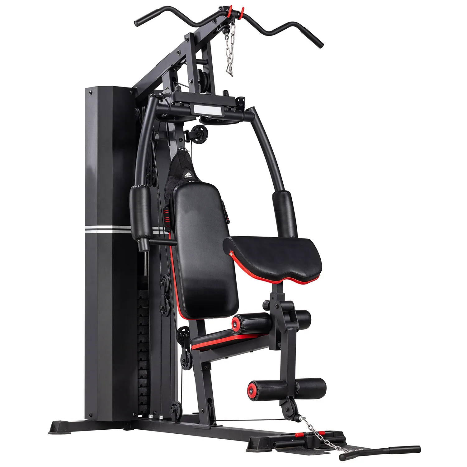 

snode Small gym equipment comprehensive training device three station home exercise fitness equipment, Black