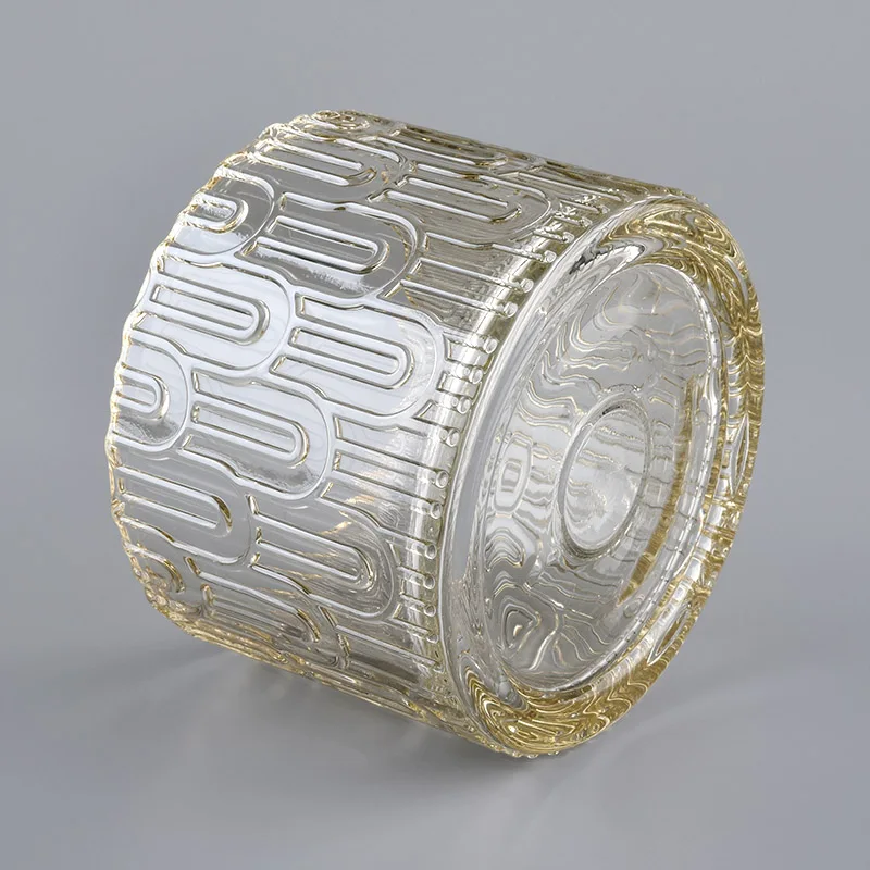 Wholesale Luxury glass candle jar with lid for candle making