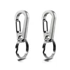 Stainless Release Keychain Keyring Carabiner Clip D-Ring Spring Hook