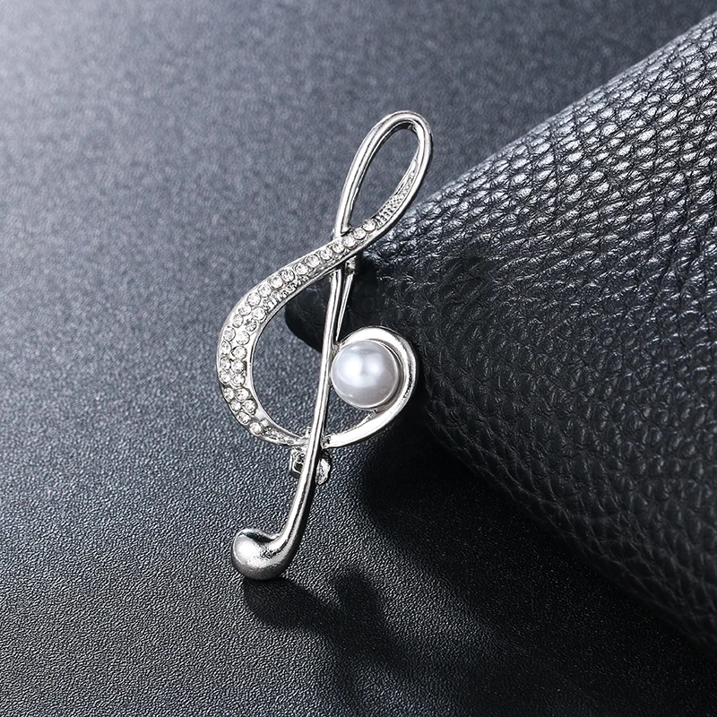 

Weiman Jewelry Factory Direct Sale Crystal Musical Sign Brooch Pin Jewelry