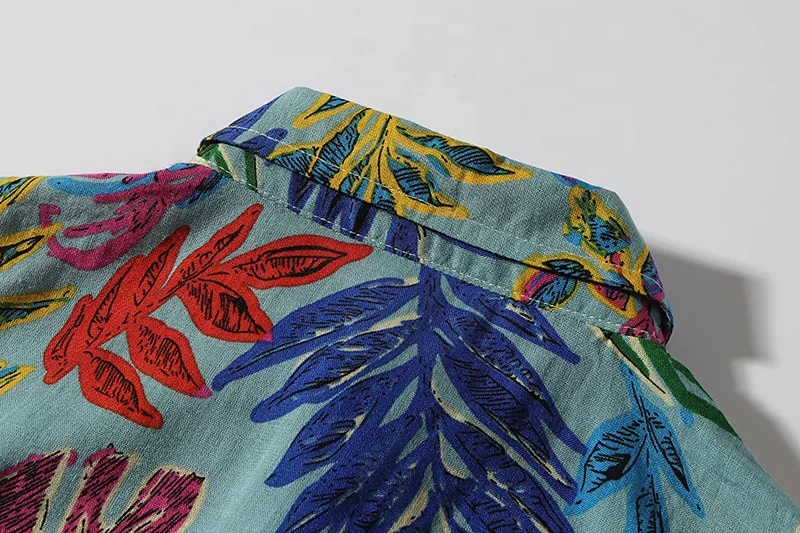 
summer shirt for kids full-print leaf boys clothes handsome refreshing boys shirts 