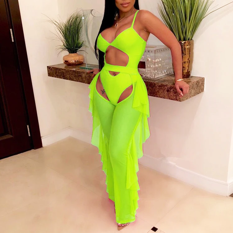 

2020 Beachwear Bikini Set Wholesale Prom Fashion Woman Sexy Plus Size Two Piece Neon Bikini Swimwear Bathing Suits, As show or customized