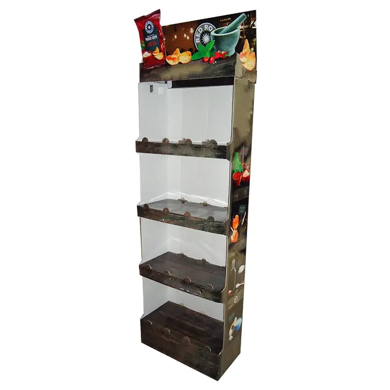 Wholesale customized corrugated board display stand cup display stand cosmetics floor display stand 9