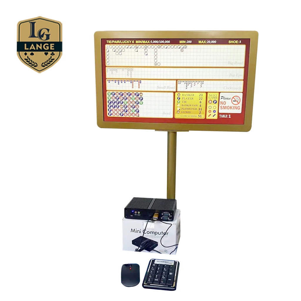 32'' Casino Win Results Record Monitor Hand Input Poker Number Baccarat Display