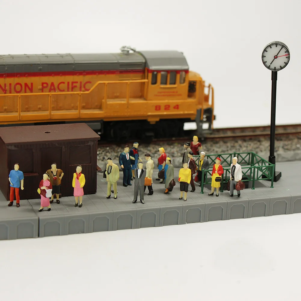 

P8712x Model Train Railway Layout 1:87 HO Scale Model People All Standing People Painted Figure