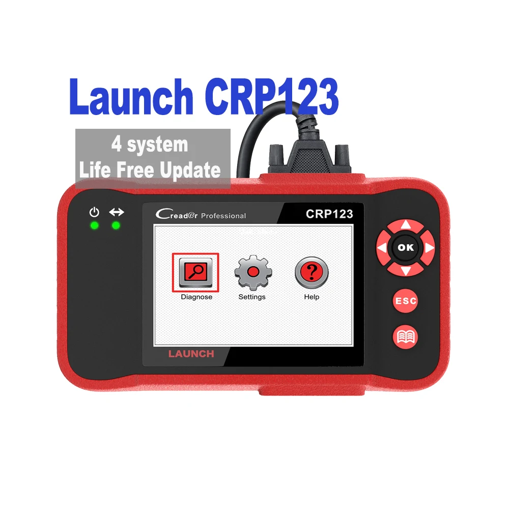 

2024 Hot Sale LAUNCH X431 CRP123 auto code reader scanner ABS SRS Transmission Engine OBD2 EOBD Car Diagnostic Tool