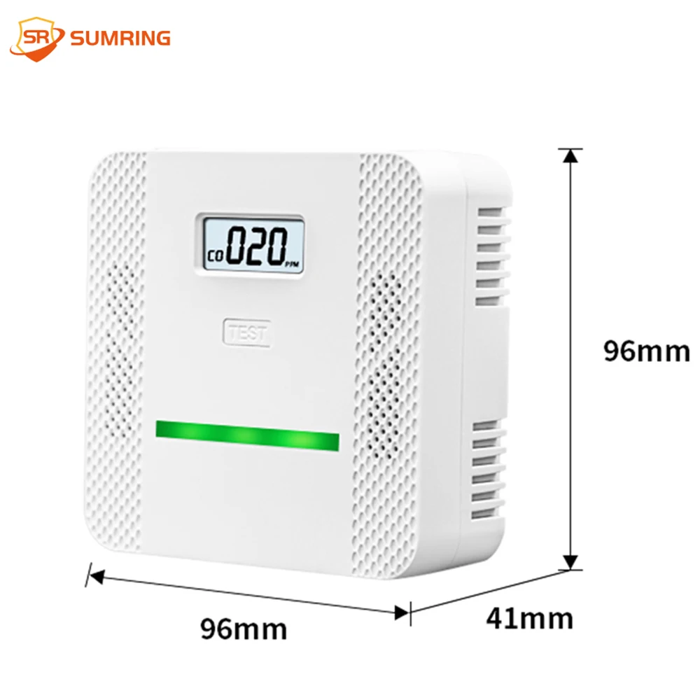 

Home Hotels Fire Alarm Smoke Carbon Monoxide Detector Alarm Digital Tester Battery Operated CO And Smoke Detector