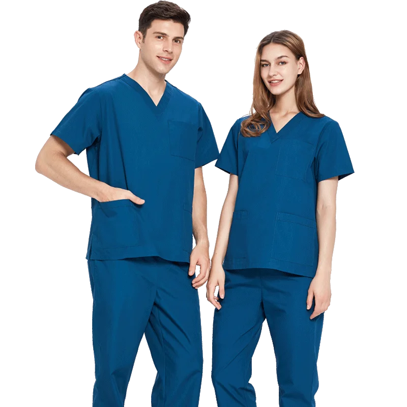 

2021 stylish hospital scrubs uniform custom nurse scrub suit color surgical gown Comfortable medical scrubs