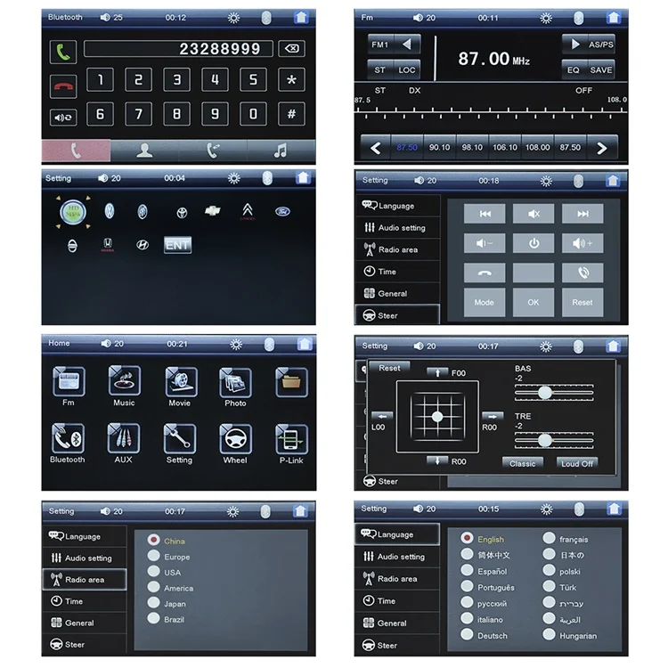 Podofo Wholesale Car Mp5 Player Car Radio Car Stereo Autoradio 7" 2 Din