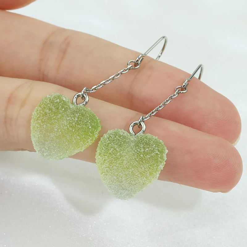 

2023 New Candy Color Love Star Shape Acrylic Earrings For Woman