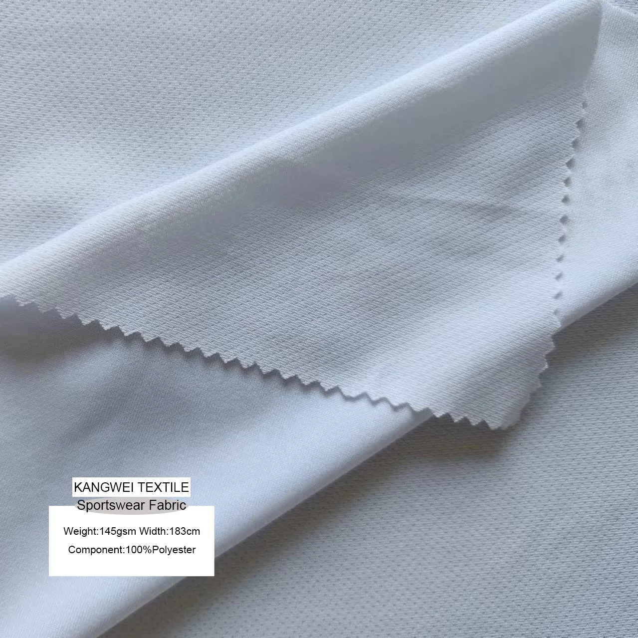 100% Polyester 145gsm 183cm White Pinhole Mesh Fabric Sublimation Sportswear Fabric for Football T-shirt and Sports Vest