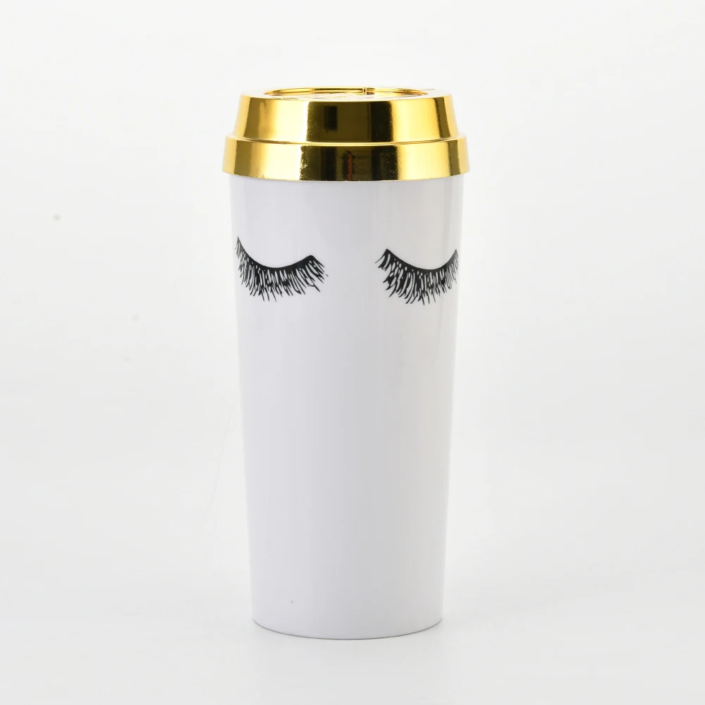 

BPA Free Double Wall Take Away Plastic Mug Reusable for Girl and lady Coffee Cup with Lid, Customized colors acceptable