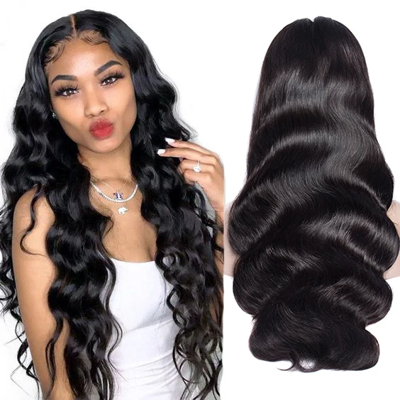 

Lemoda Cuticle Aligned Human Hair Wigs 13x4 13x6 HD Transparent Swiss Lace Front Wigs Body Wave Human Hair Wigs For Black Women