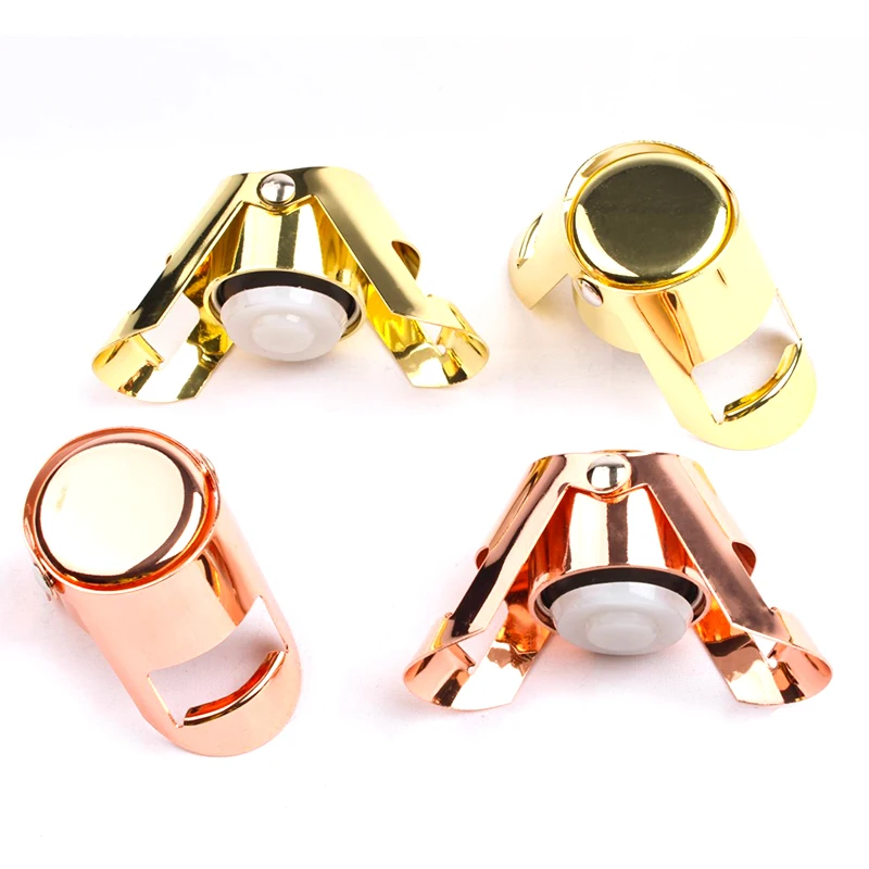 

Luxury Stainless Steel Metal Rose Gold Swing Champagne Wine Stopper