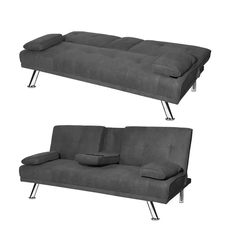 

Hot Sale High Quality USA Free Shipping Sofa Seat Dark Grey Living Room Sofas Set Sofa Bed Foldable