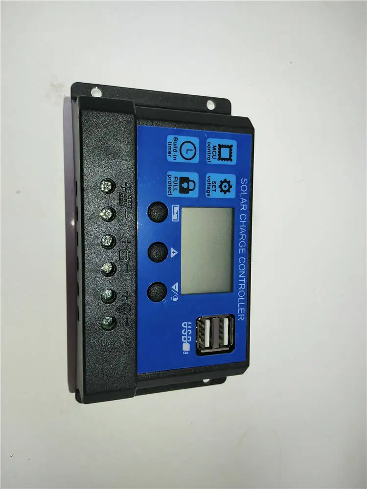 
12V 24V 48V 30A Mini PWM Auto Solar Panel Charge Controller 30A 12V 24V Battery Charger Controller 