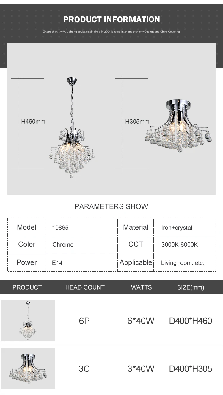 Modern chrome color decoration luxury large hotel round crystal chandelier ceiling lamp