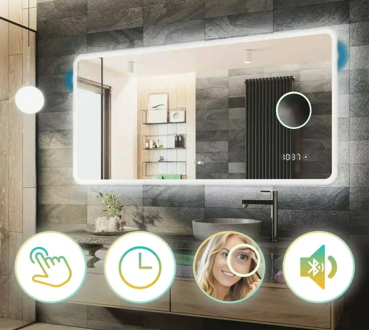 

High quality and low price bathroom LED mirror with CE, cUL
