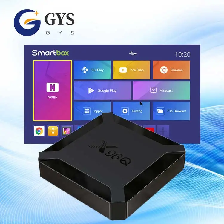 

GYS X96Q 4K Smart Tv Box Android 10.0 Allwinner H313 Quad Core 2GB 16GB 4k Android Tv Tox 2.4G Wifi Netflix Smart Media Player