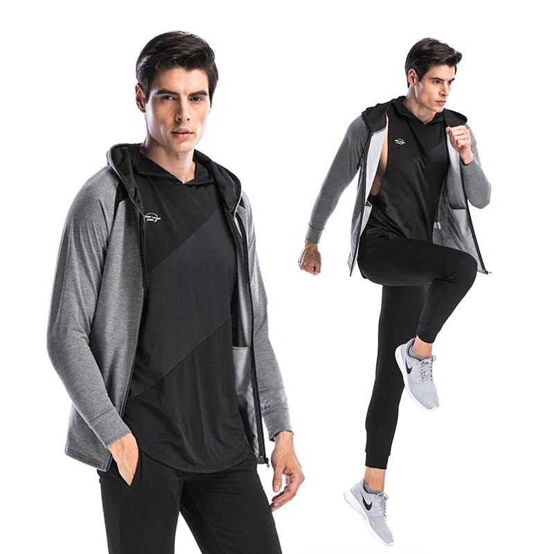 Men Quick Dry Gym Clothing Set Fitness Compression T Shirt & Pants Suit Men Bodybuilding Gym