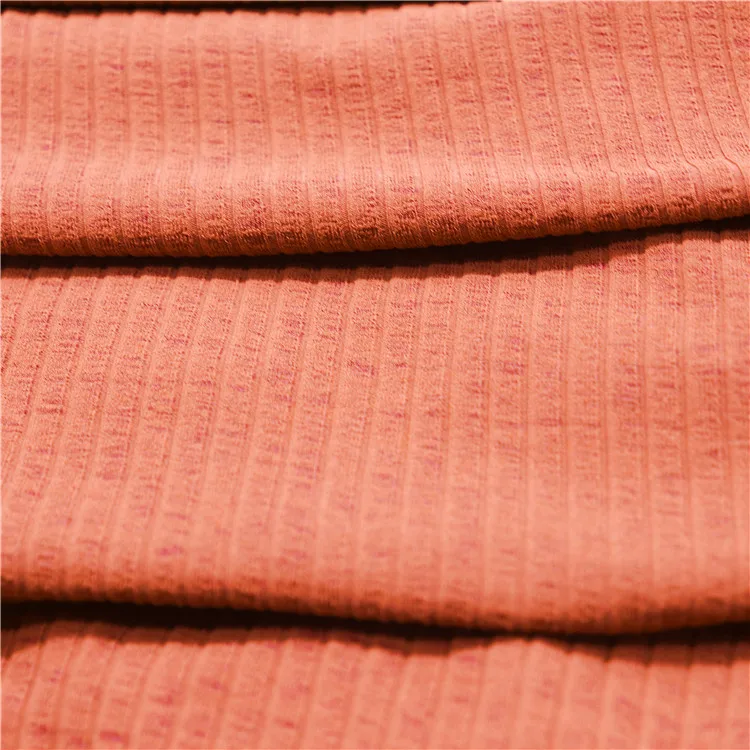 
Fashion hot-sale product 95 polyester 5 spandex stretch fabric rib knitted clothing textile fabric 