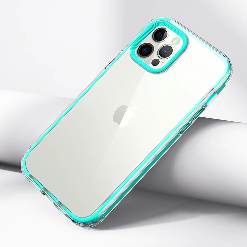 

fashion simple 3 in 1 transparent phone case for iphone clear pc tpu phone case for iphone 13 pro max case