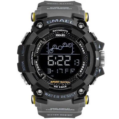 

SMAEL 1802 fashionable big dial week day showed led digital waterproof watches men luxury watch wrist sports