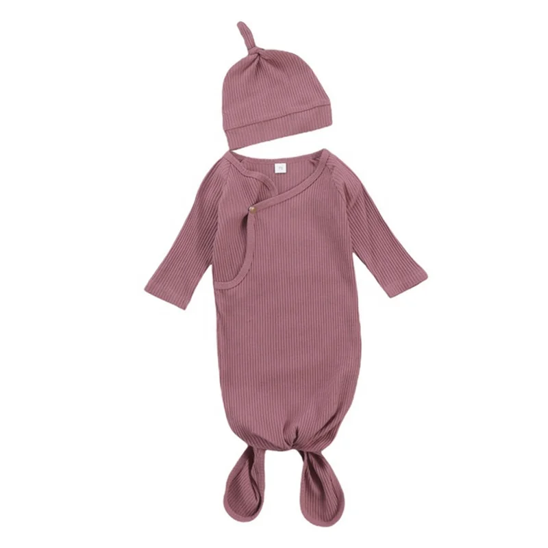

Wholesale Toddlers Autumn clothes Long Sleeve Solid Color Muslin Sleep Sack Newborn Baby Sleeping Bag, Picture shown