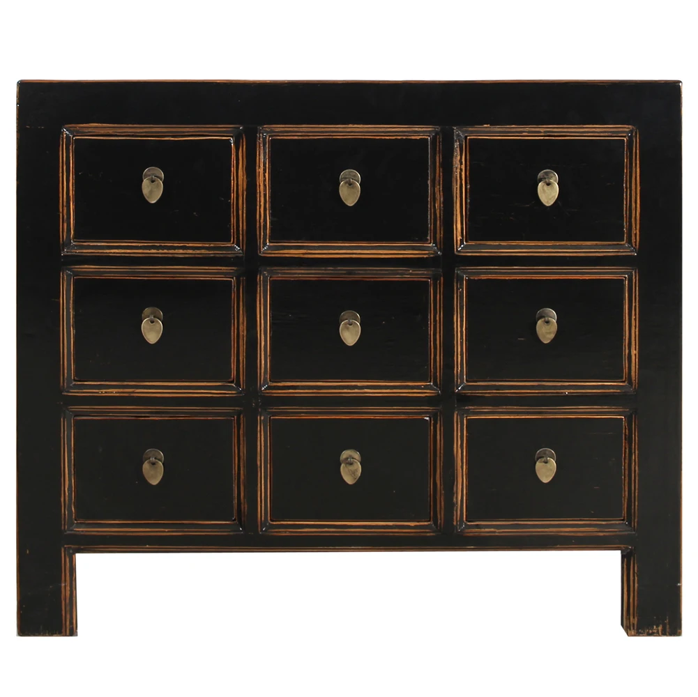
chinese colorful sideboard Solid wood color multi drawer cabinet antique furniture bar cabinet shoe storage 