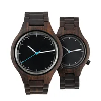 

OEM Private Logo Mens Ebony Wooden Watch Womens wood watches
