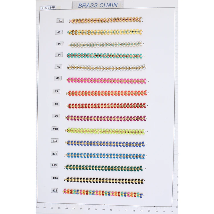 

Wholesale Korean Quality Enamel Fishbone Brass Chain Raw, Picture