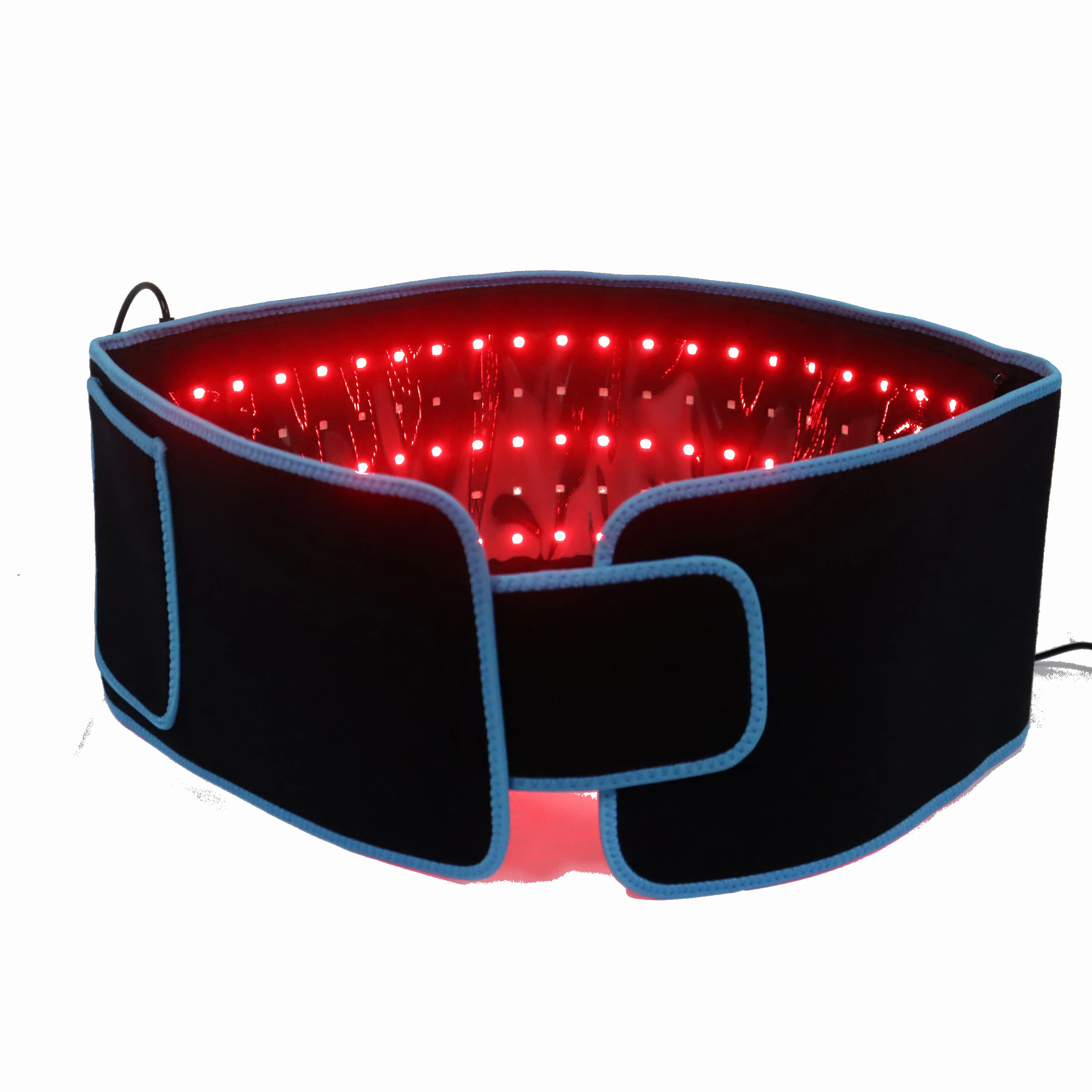 

Factory Price Custom Logo Body Slim 635Nm 850Nm Pain Relief Weight Loss Infrared Red Led Light Therapy Wrap Belt, Black