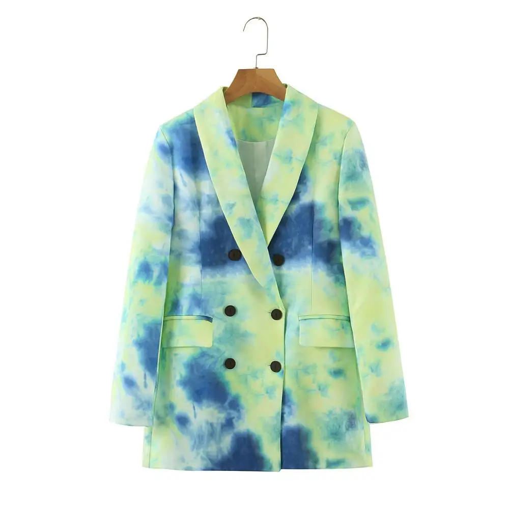 

high quality blazers ladies women wholesale cotton tie dye blazer for ladies