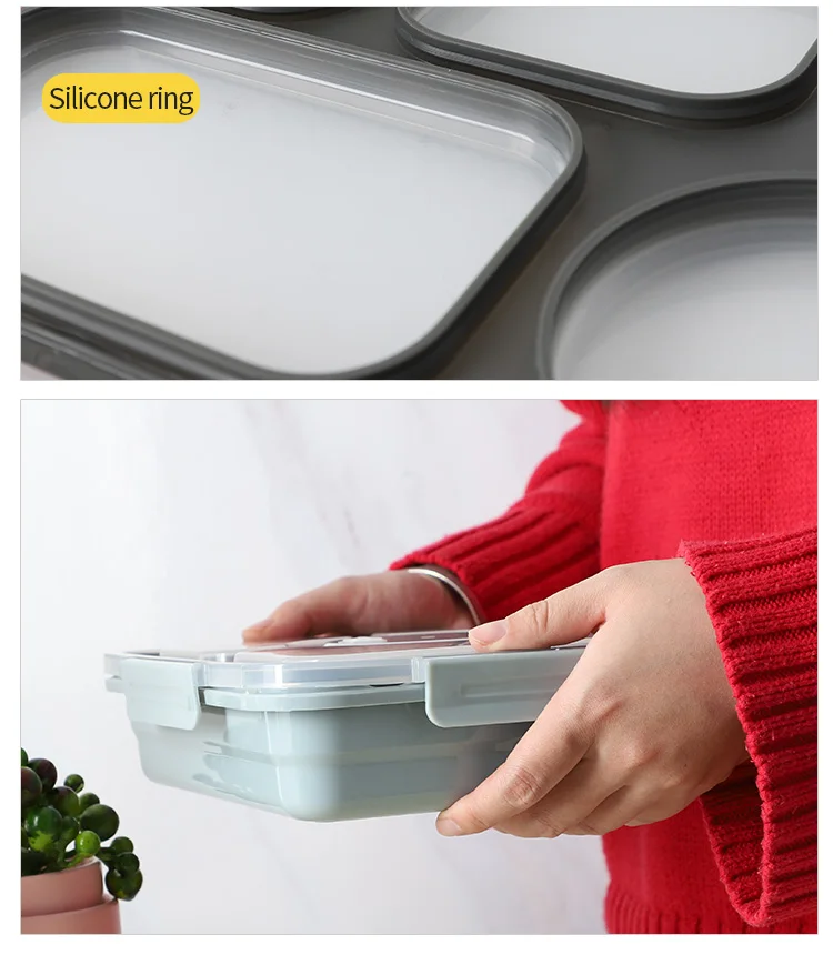 Meal Prep Containers 4 Compartment Food Box Plastic Insulated Food Warm Container Lunch Box Keep