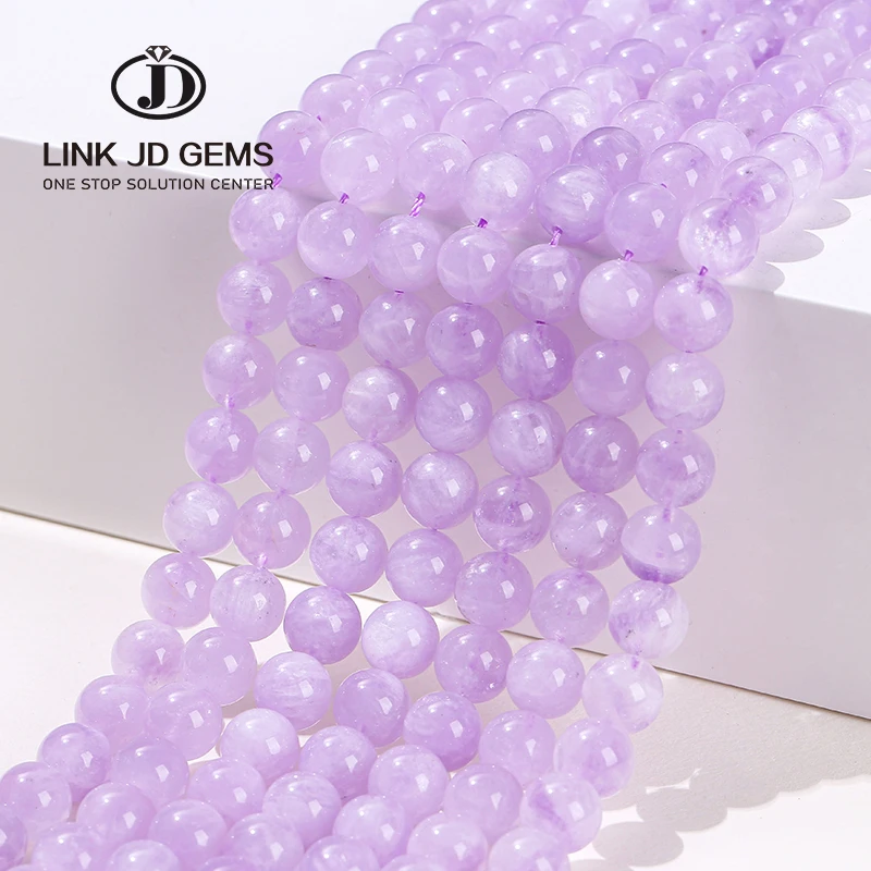 New Style 6 8 10MM Natural Violet Amethyst Crystals Healing Stones Loose Beads Gemstone For Jewelry Making