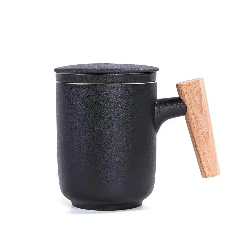 

Wholesale ceramic mugs with filter liner tea separation bubble cups household gifts cups and coffee cups with lids.