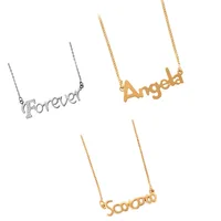 

Xuping 14k custom gold name plate necklace jewelry, personalized name necklace