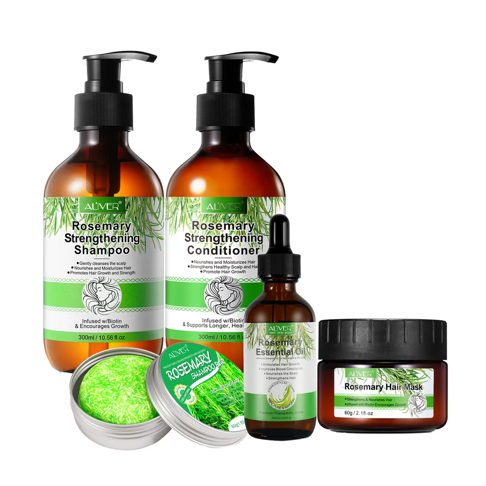 

OEM 100% Pure Natural Organic Rogaine Hair Growth Care Set Anti-Hair Loss Rosemary Shampoo And Conditioner